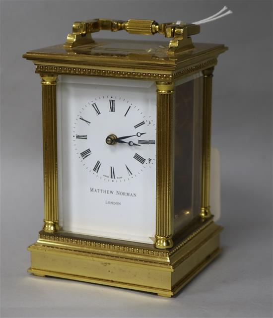 A Matthew Norman carriage timepiece